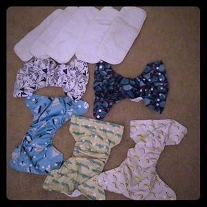 Microfiber Cloth Diapers Set of 6